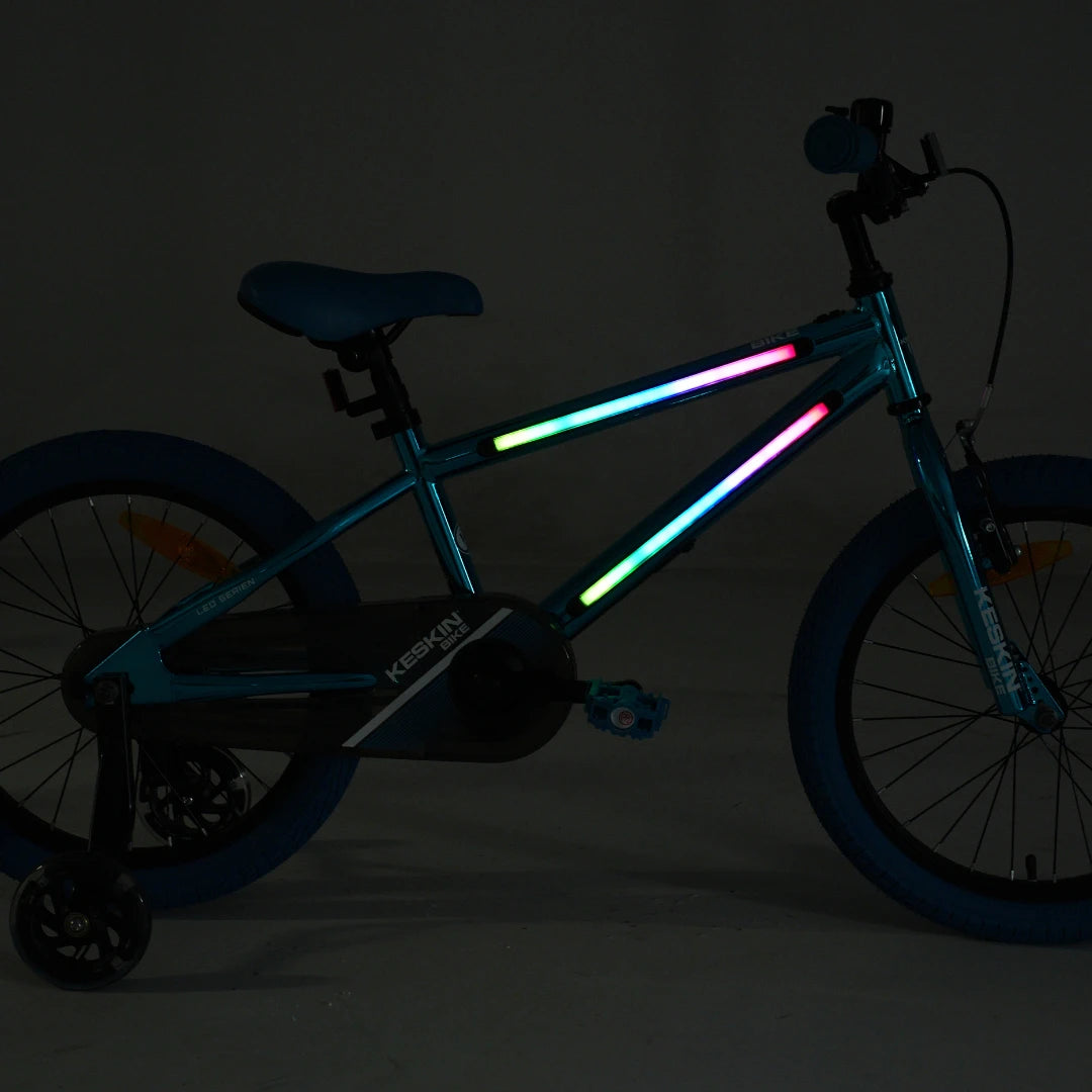 Keskin elcykel med LED-lys til børn