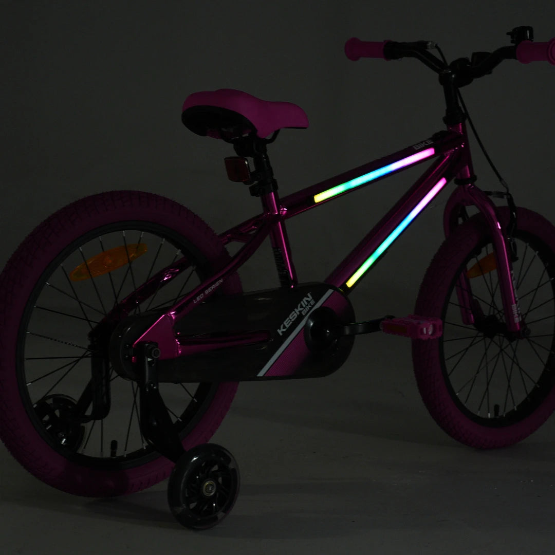 Keskin elcykel med LED-lys til børn